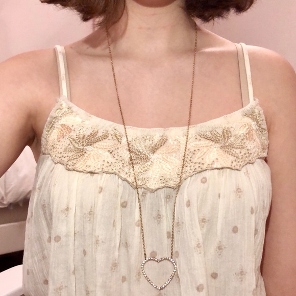 Heart rhinestone necklace - Picture 2 of 2